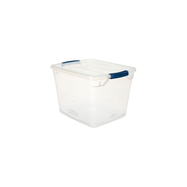 United Solutions Storage Tote W/ Lid, 7.5 gal, 16-7/8 in L x 13-3/8 in W x 11-1/2 in H, Clear, 8 PK RMCC300014 - main